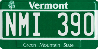 VT license plate NMI390