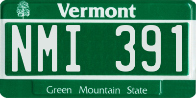 VT license plate NMI391