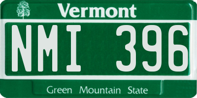 VT license plate NMI396