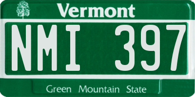 VT license plate NMI397