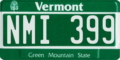 VT license plate NMI399