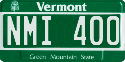 VT license plate NMI400