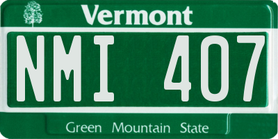 VT license plate NMI407