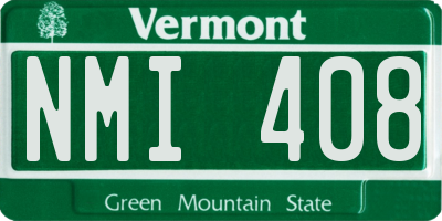VT license plate NMI408