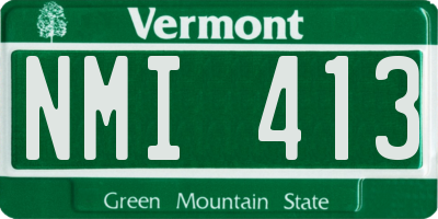 VT license plate NMI413
