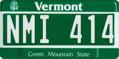 VT license plate NMI414