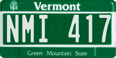 VT license plate NMI417