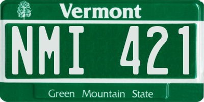 VT license plate NMI421