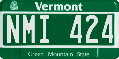 VT license plate NMI424