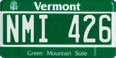 VT license plate NMI426