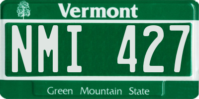 VT license plate NMI427