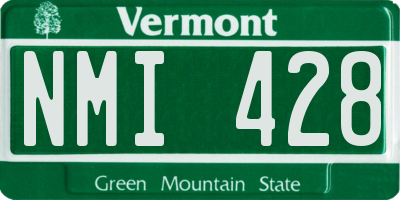 VT license plate NMI428