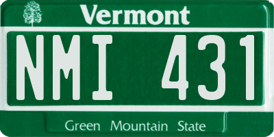 VT license plate NMI431