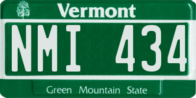 VT license plate NMI434