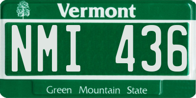 VT license plate NMI436