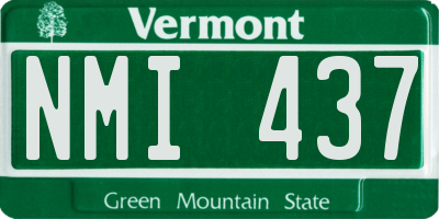 VT license plate NMI437