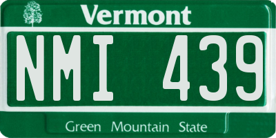 VT license plate NMI439