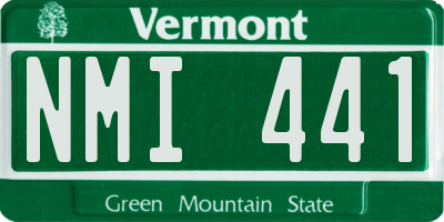 VT license plate NMI441