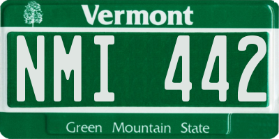 VT license plate NMI442