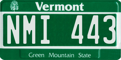 VT license plate NMI443