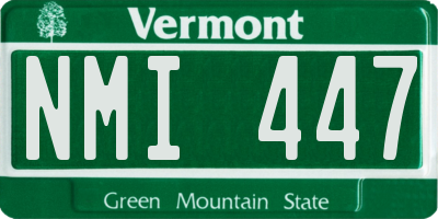 VT license plate NMI447