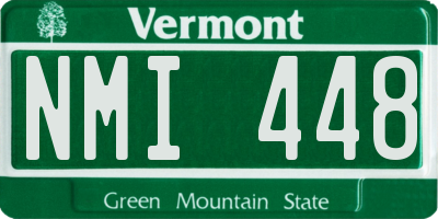 VT license plate NMI448