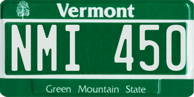 VT license plate NMI450