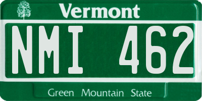 VT license plate NMI462