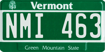 VT license plate NMI463