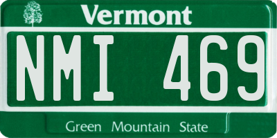 VT license plate NMI469