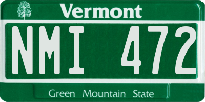 VT license plate NMI472