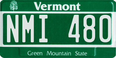 VT license plate NMI480