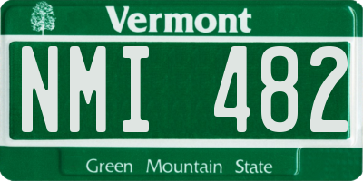 VT license plate NMI482