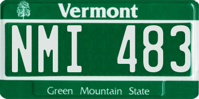 VT license plate NMI483