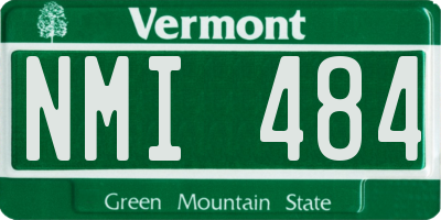 VT license plate NMI484