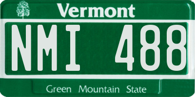 VT license plate NMI488
