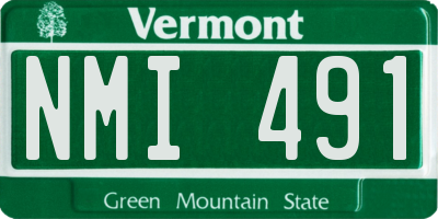 VT license plate NMI491
