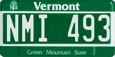 VT license plate NMI493