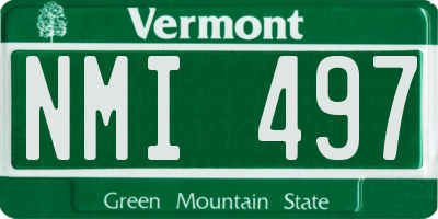 VT license plate NMI497