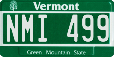 VT license plate NMI499