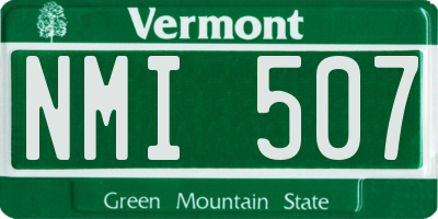 VT license plate NMI507