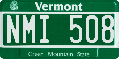 VT license plate NMI508