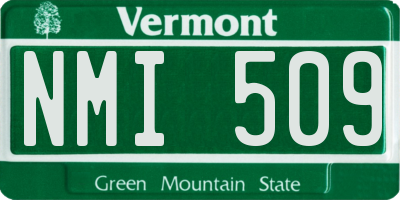 VT license plate NMI509