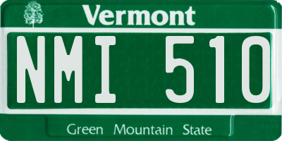 VT license plate NMI510