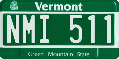 VT license plate NMI511