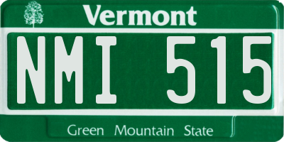 VT license plate NMI515