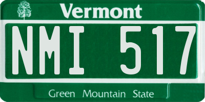 VT license plate NMI517