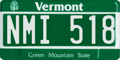 VT license plate NMI518