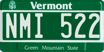 VT license plate NMI522