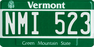 VT license plate NMI523